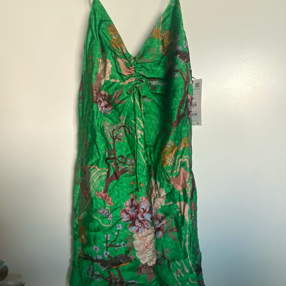 Greene satin Zara mini dress